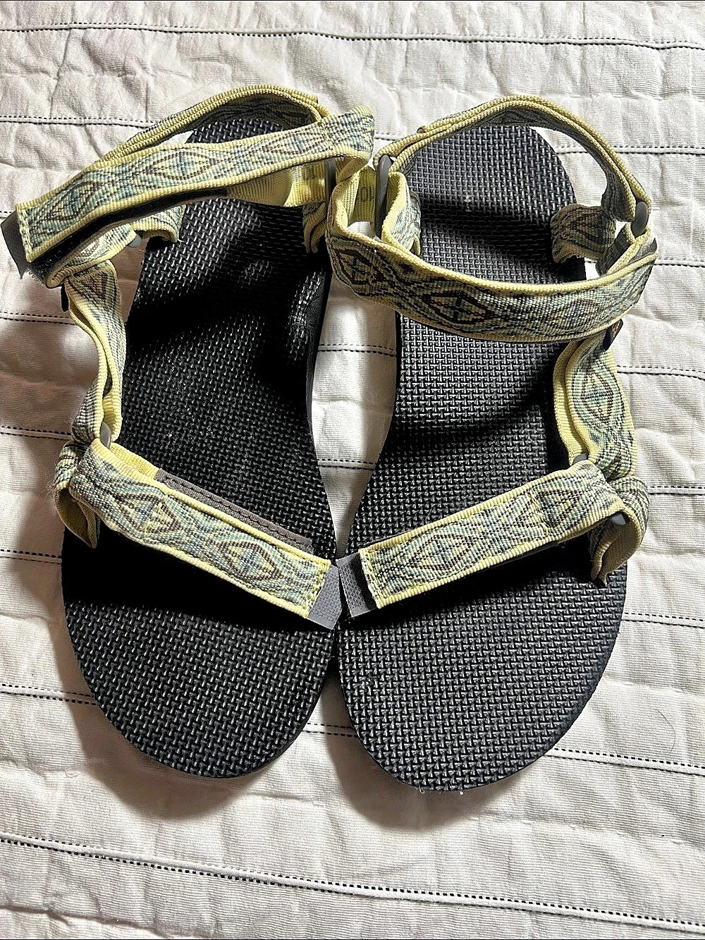 Teva Original Universal Sandals in Black & Yellow